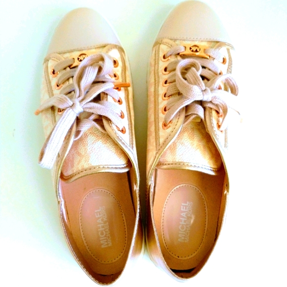 MICHAEL KORS Rose Gold Kristy Slide Sneakers - Picture 10 of 13